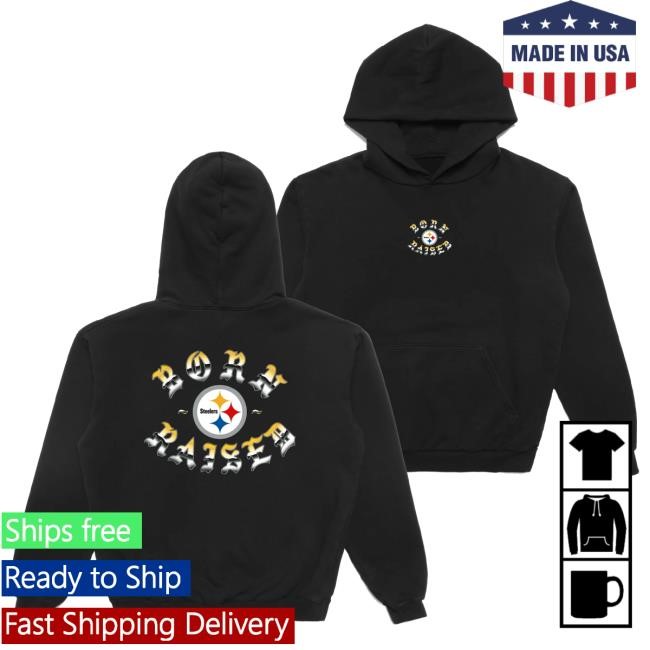 Born X Raised + Pittsburgh Steelers Metal Rocker Hood