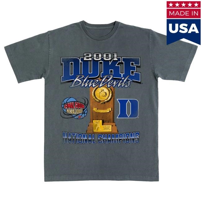 Fan Legacy Duke 2001 National Champions Heavy Tee – Slam Goods NCAA Casual Classic
