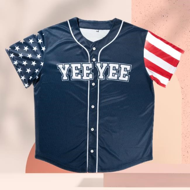Official Yee Yee Apparel Store Blue Baseball Jersey Tee