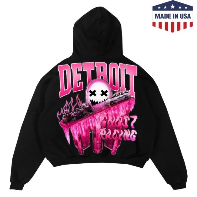 Official Ghost Racing Apparel Ghost Racing Pink Og Detroit Popover Hoodie - Black