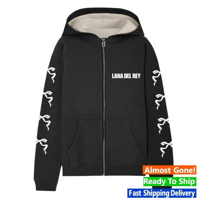 Lana Del Rey Black Zip-Up Vintage Hoodie