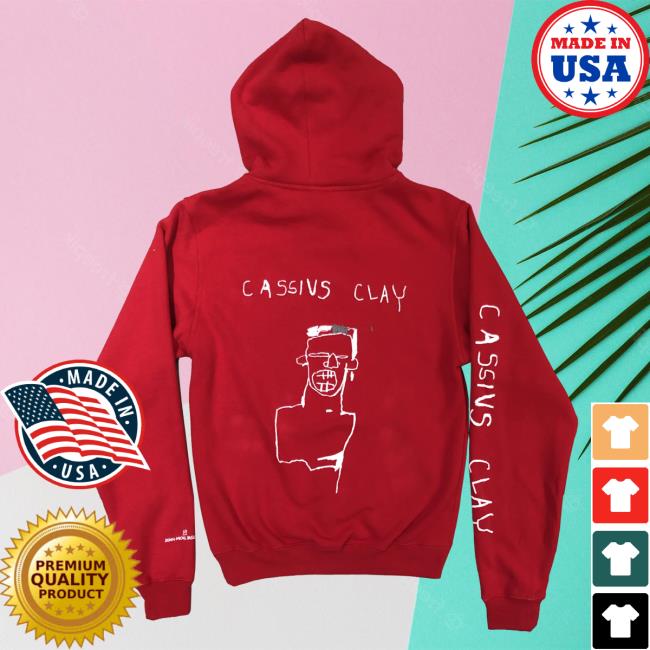 Official The Brant Foundation x Rome Pays Off Jean-Michel Basquiat Cassius Clay Hoody Red BrantFoundation