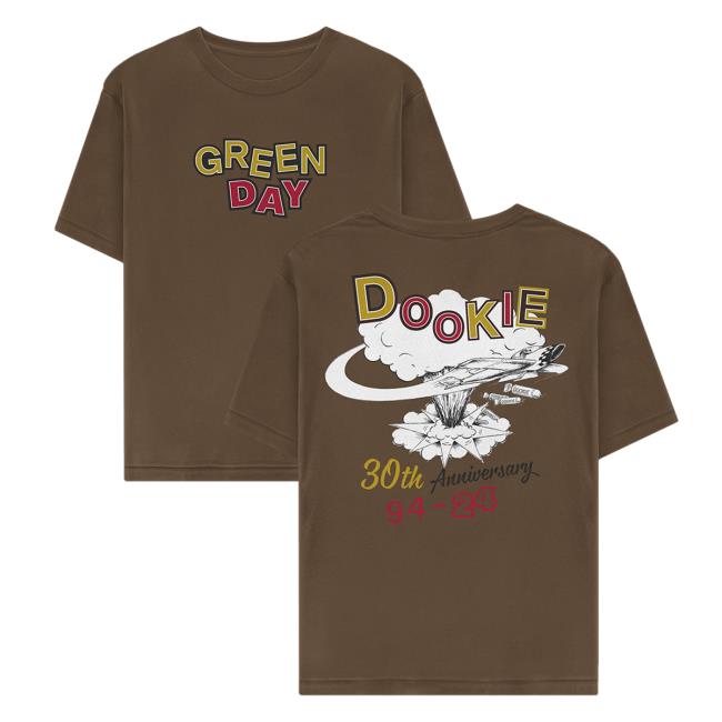 Official Green Day Merch Store Shop Green Day Dookie 30Th Explosion Logo Brown New Shirt GreenDay