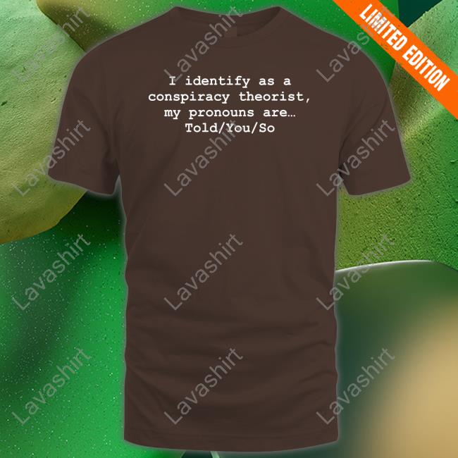 I Identify As A Conspiracy Theorist My Pronouns Are Told You So Hoodie