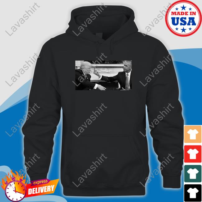 Black and White Fuck Trump Obama Says Shirt