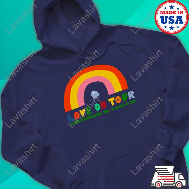 Official Harry Styles Merch Rainbow Event Tee - Amsterdam