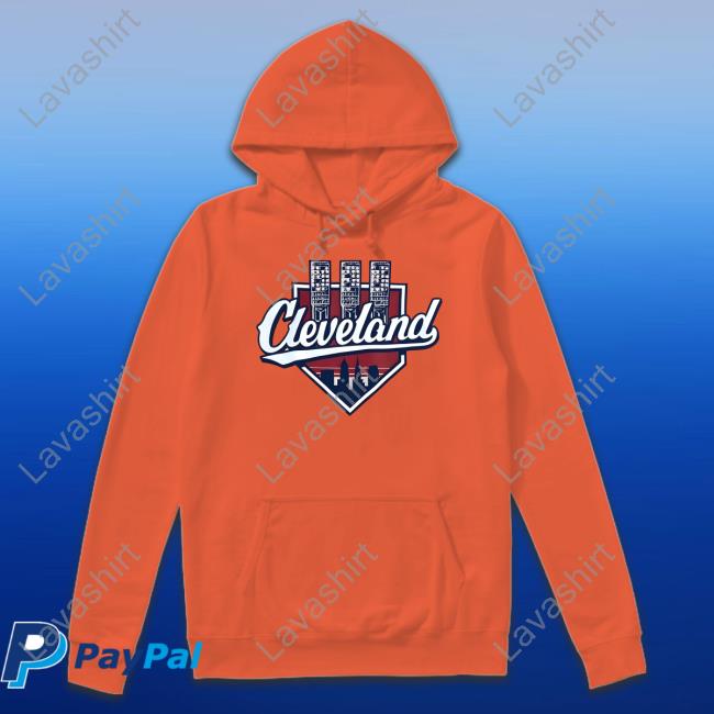 Cleveland Baseball Lights Beige T-Shirts