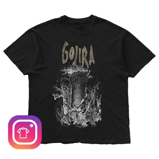Official Gojira Merch Castle Burning Shirt New Gojira Apparel Clothing