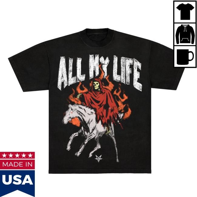 Official Falling In Reverse Merch Shop Reaper Horse Shirt
