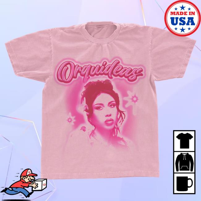 Official Kali Uchis Merch Store Kali Uchis Pink Orquídeas Portrait Short-Sleeve New Shirt Kali Uchis Clothing Shop KaliUchis ShopKaliUchis