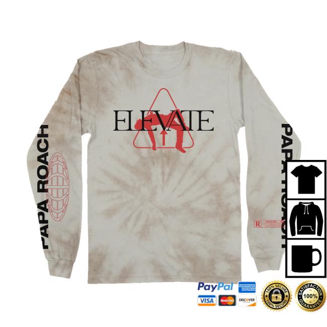Official Papa Roach Elevate Crewneck Sweatshirt Dyed Paparoach