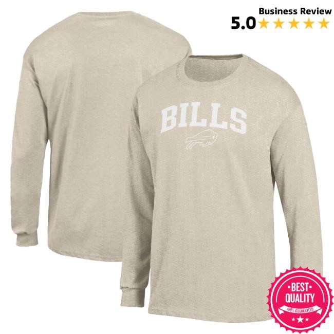 Buffalo Bills Champion White Ink Oatmeal Season Merch
