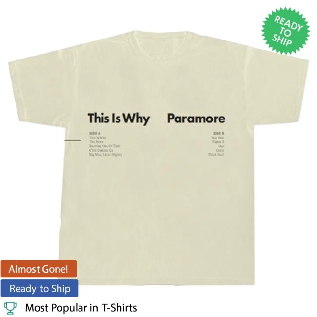Official Warner Music Merch Store Paramore This Is Why Tracklist Natural T Shirt Warner Music Apparel Clothing Shop WarnerMusic