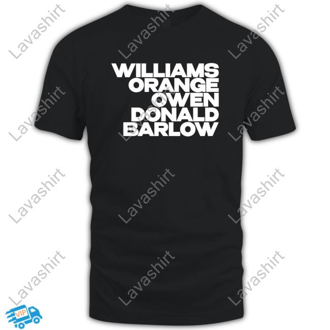 Williams Orange Owen Donald Barlow Long Sleeved T Shirt Rachel Stevens