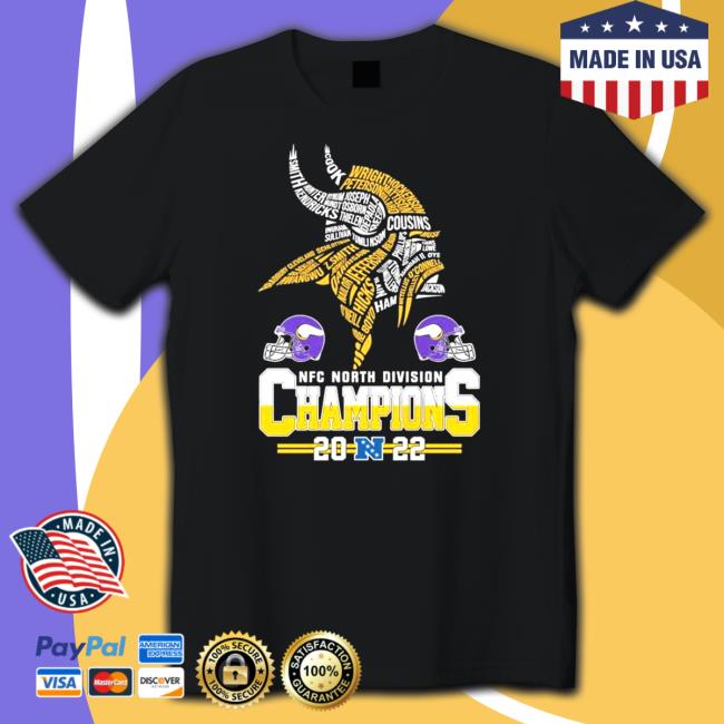 Official NFC North Division Champions 2022 Minnesota Vikings logo Shirts