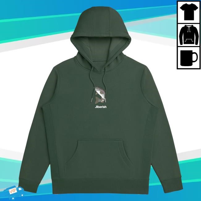 Official Jiberish Clothing Catch & Release Attractive Hoodie Ivy