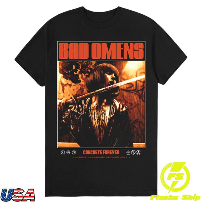 Bad Omens Official Store Merch | Concrete Forever Eu Tour Retro Shirt