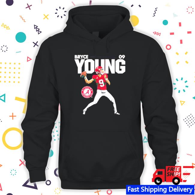 Official Bryce Young 09 Player Alabama Crimson Tide Ncaa Football Hooded Sweatshirt