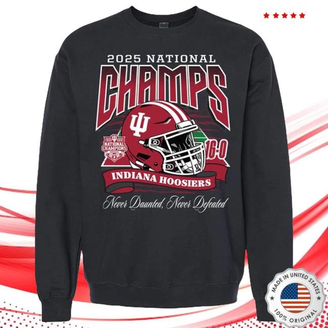 2025 National Champs Indiana Hoosiers NCAA Football Crewneck