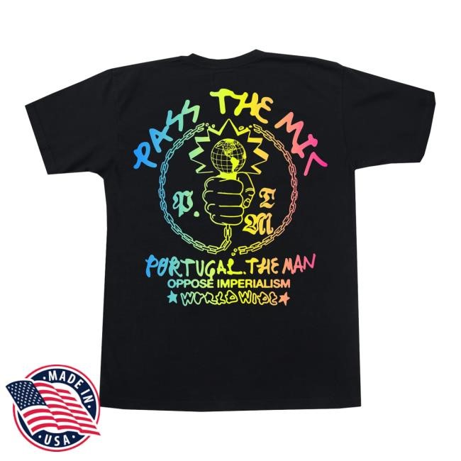 Portugal The Man Merch PTM Shop Store PTMF 2023 Pass the Mic Black Tee Shirt