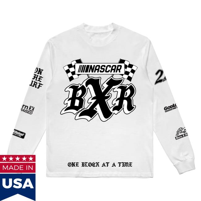 Official Born X Raised Merch Store Shop Born X Raised + Nascar Rocker Long Sleeve Shirt