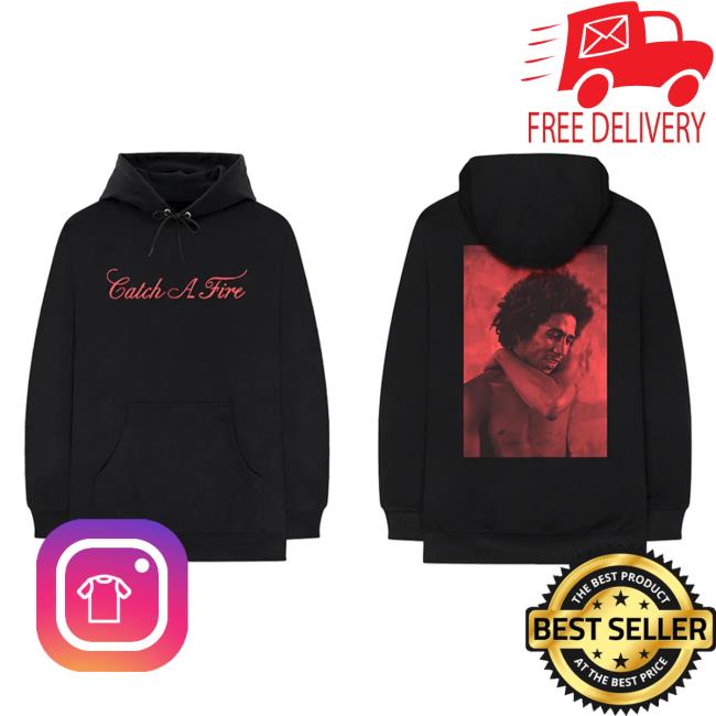 Official Bob Marley Merch Store Shop Bob Marley Catch A Fire Script Sweatshirts