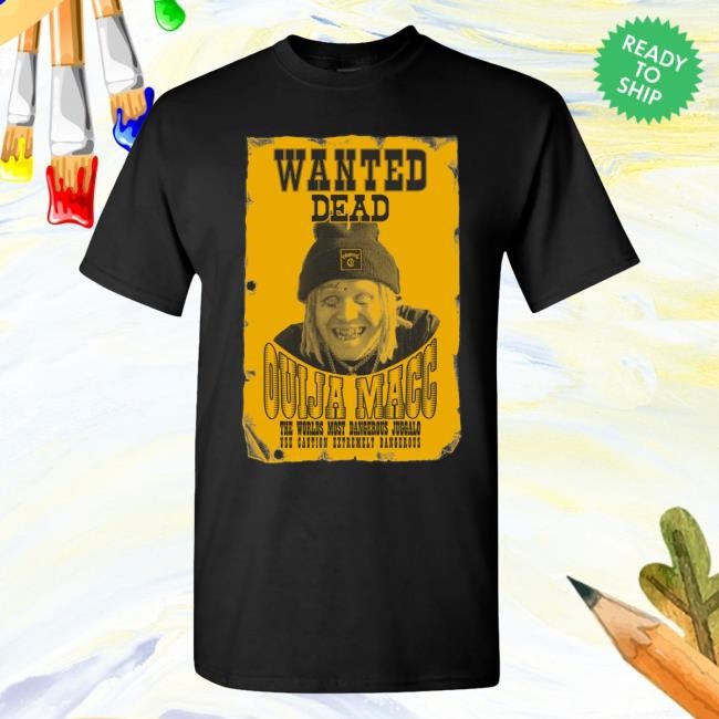 Official Chapter 17 Records Merch Store Shop Ouija Macc Cactus Macc - Wanted Dead - Black Crew neck Chapter17records