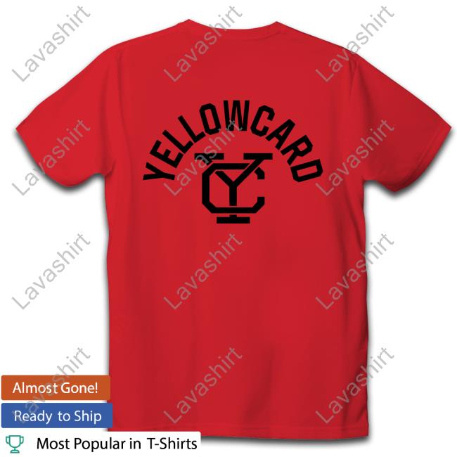Yellowcard Gold Logo Tee Shirt Official Yellowcard Gold Logo Shirt
