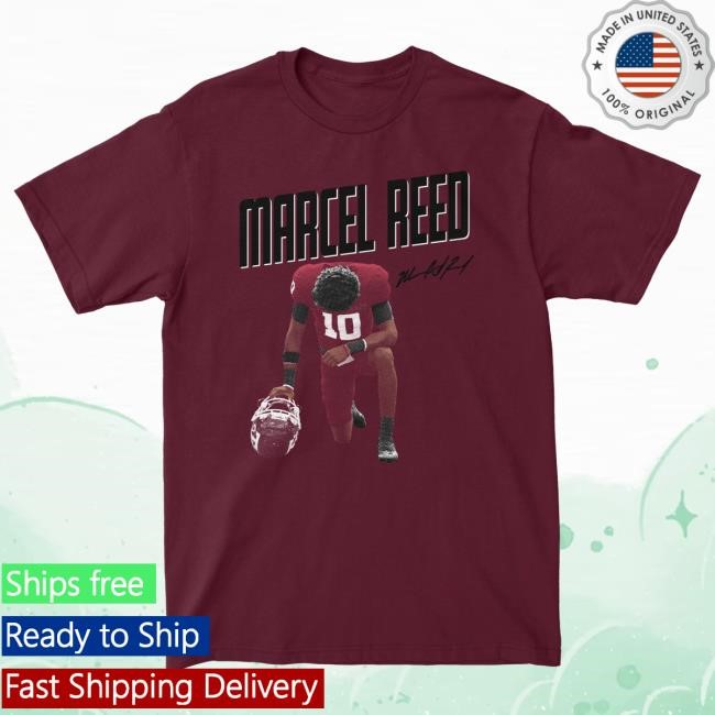 Official Nil Store Merch Shop Marcel Reed Pregame Maroon Shirt