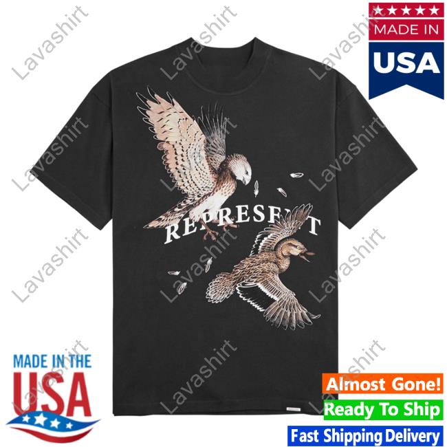 Official Harvey Nichols Store Represent Birds Of Prey Printed Shirt 2023 Black Harveynichols