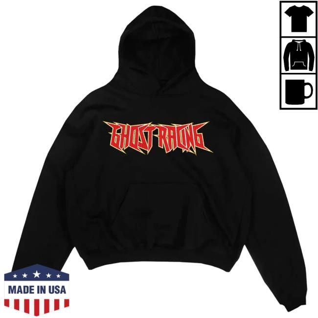 Official Ghost Racing Clothing Red Flaming Eagle Hoody - Black Official Ghost Racing Clothing Red Flaming Eagle Hoodies - Black