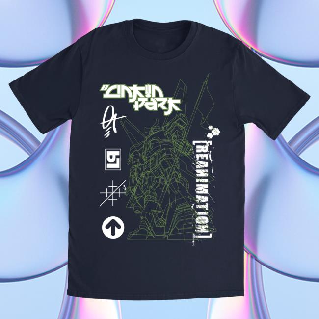 Official Linkin Park Merch Store Reanimation Robot Sketch Navy Hoodie LinkinPark Apparel Clothing Shop
