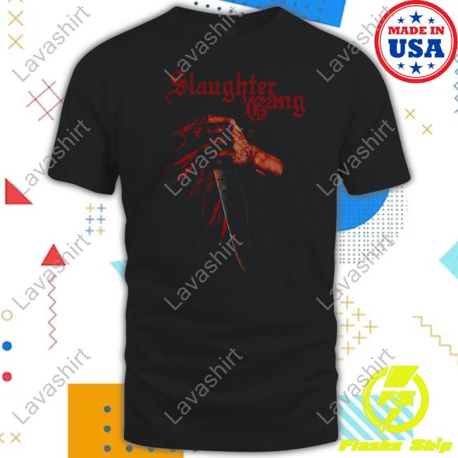 21 Savage Merch Slaughter Gang Knife Splatter Death Before Dishonor Tee Shirt