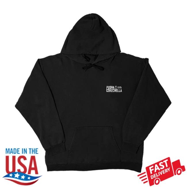 Official Pusha T Merch Shop Snow In The Desert Long Sleeve Hoodie - Kingpush