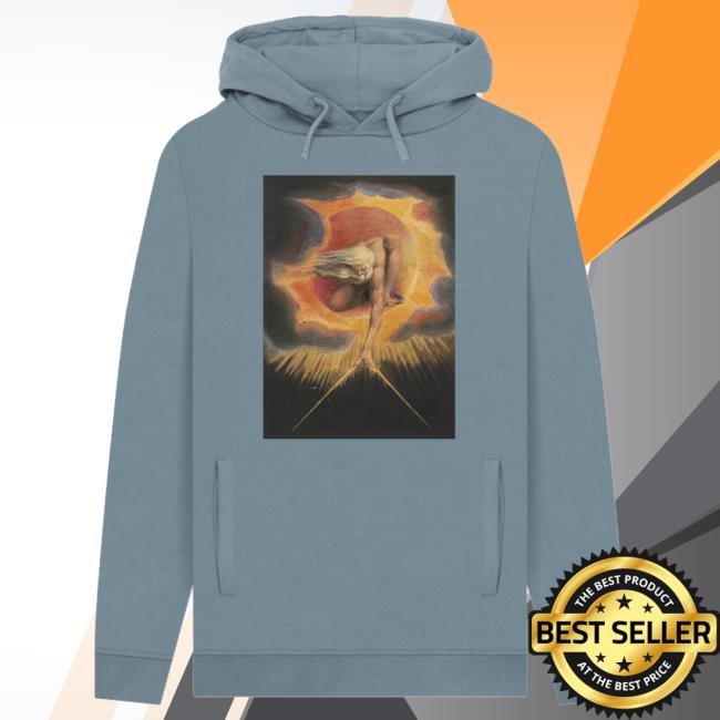 William Blake The Ancient of Days Unisex Pullover Hoodie, Stone Blue British Museum Store Shop Official Store Shop