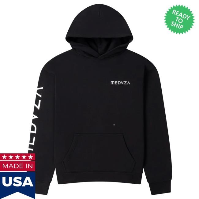 Official Meduza Merch Shop Logo Pullover 2024 Hoodie With Back Print Meduza Clothing Store Apparel