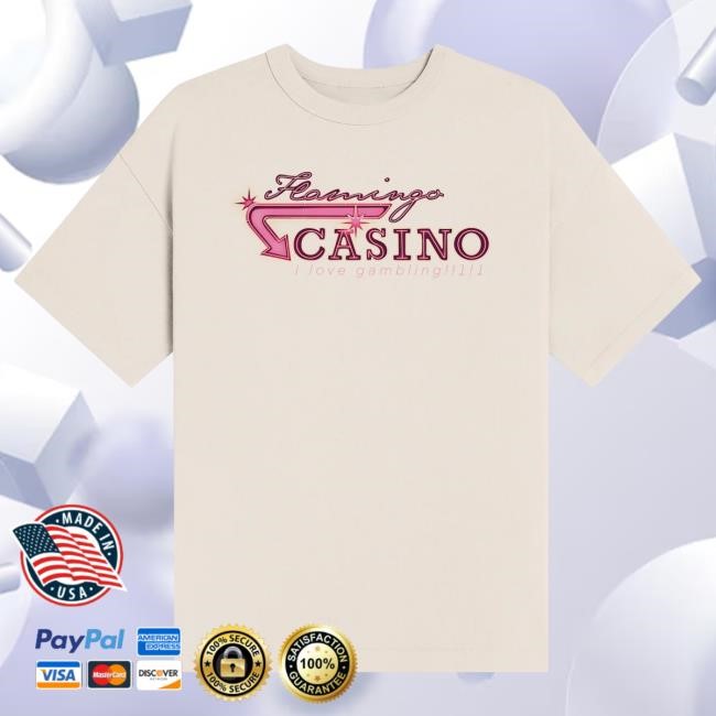 Official Flim Flam Flamingo Casino Adult Top Shirt Blue/Black FlimFlam