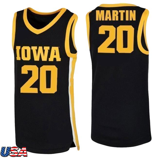 Official Iowa Hawkeyes Merch Store Iowa Hawkeyes Martin #20 Black Jersey Tees Iowa Hawkeyes Apparel Clothing Shop