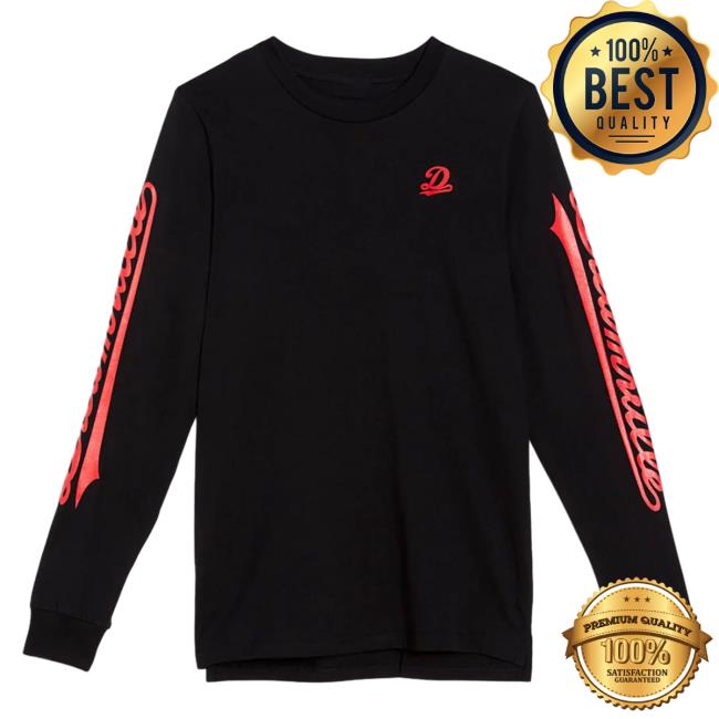 Official Dreamville Merch Classic Logo Crewneck Sweatshirt Black/Red Dreamville Records