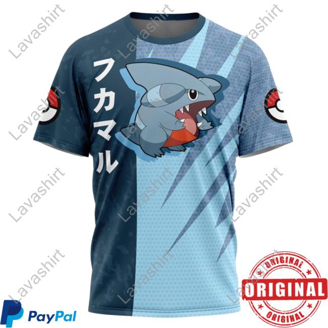 Official Anime Ape Clothing Gible Attack Pokemon Tee Shirt Animeape