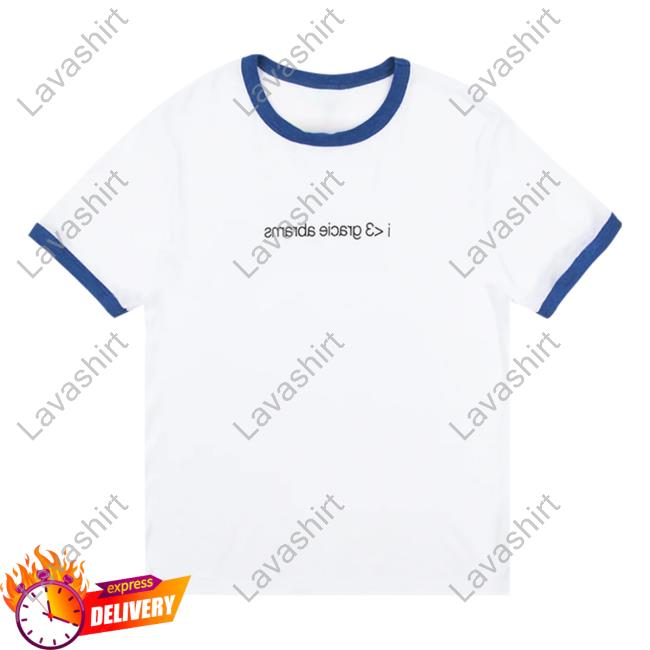 Official Gracie Abrams Merch Store I <3 Gracie Abrams Blue Ringer New Shirt Gracieabrams Shop