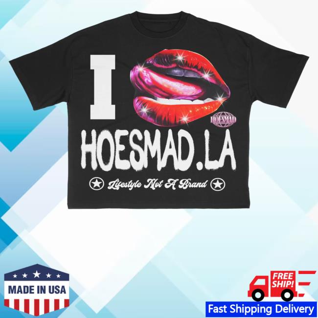 Official Hoesmad Merch Lips Lifestyle Not A Brand Tee