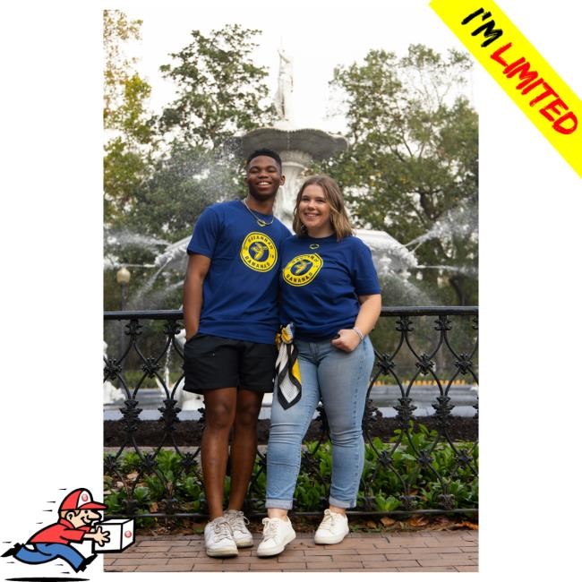 Official Savannah Bananas EvoShield Yellow Circle Patch Logo Hot Shirt - Navy SavannahBananas