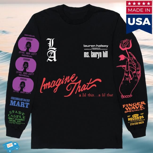 Lauryn Hill Mlh X Lauren Halsey Long Sleeve Tee Shirt Spectrum | Lauryn Hill Store Official