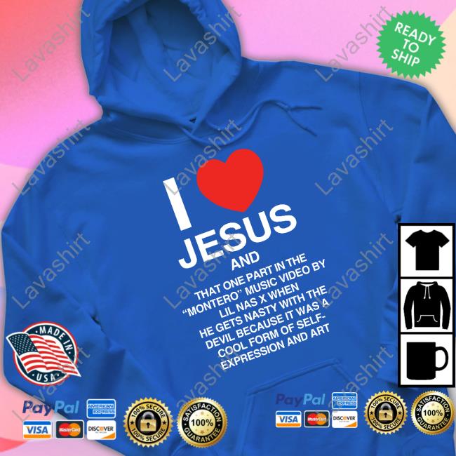 Official I Love Jesus An That One Part In The Montero Music Video By Lil Nas X Shirt