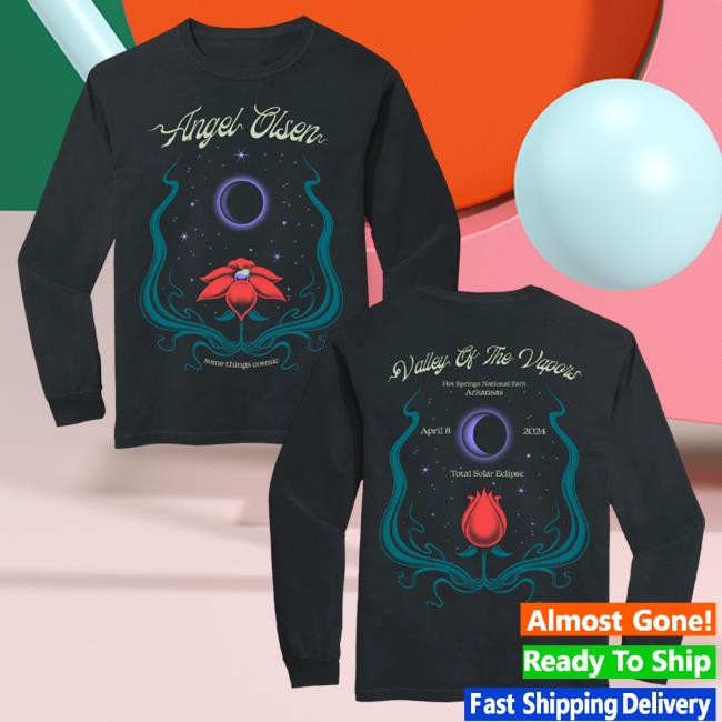 Official Hello Merch Angel Olsen Total Solar Eclipse Long Sleeve Shirt 2024 (Limited Edition) HelloMerch