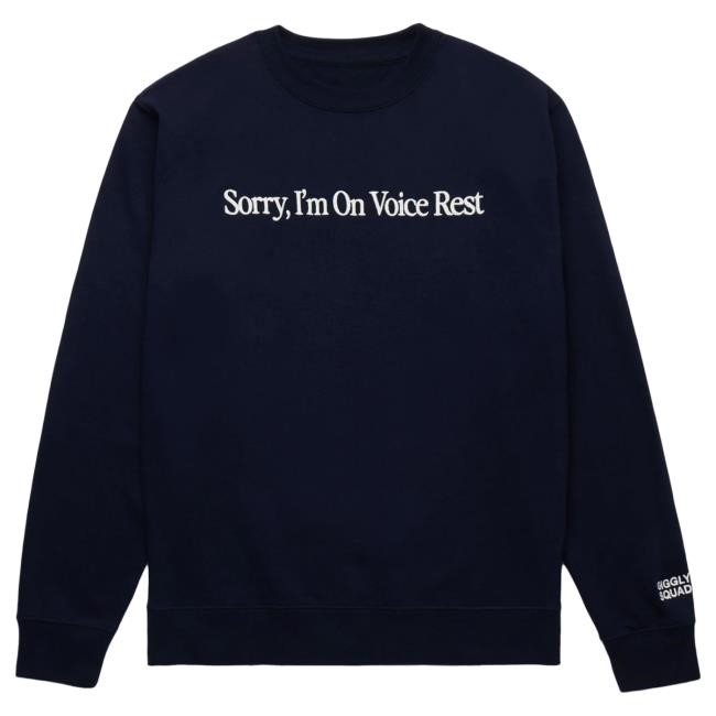 Official Giggly Squad Merch Voice Rest Tshirt Navy