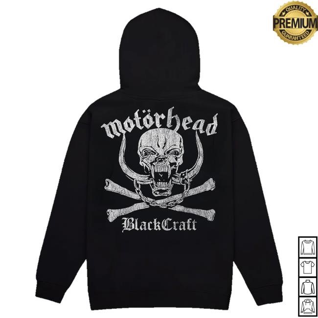 Official Blackcraft Cult Motörhead x Blackcraft Crossbones Popover Hoodie