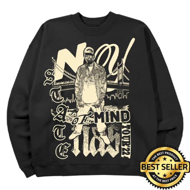Official Nasir Jones Shop Nas Merch Black 2022 Ny State Of Mind Tour Crew neck Nasirjones