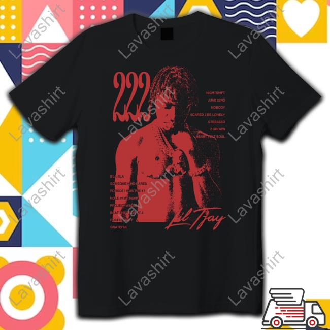 Official Lil Tjay 222 Tracklist T Shirts Official Lil Tjay Merch 222 Tracklist T Shirts
